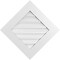 Ekena Millwork Diamond Surface Mount PVC Gable Vent: Non-Functional, w/ 3-1/2"W x 1"P Standard Frame, 26"W x 26"H GVPDI26X2601SN - alternate 1